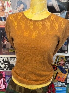 Vintage Lace Overlay Top